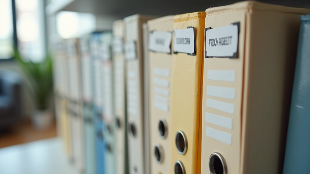 Dossiers organisés avec système de classement clair et efficace
