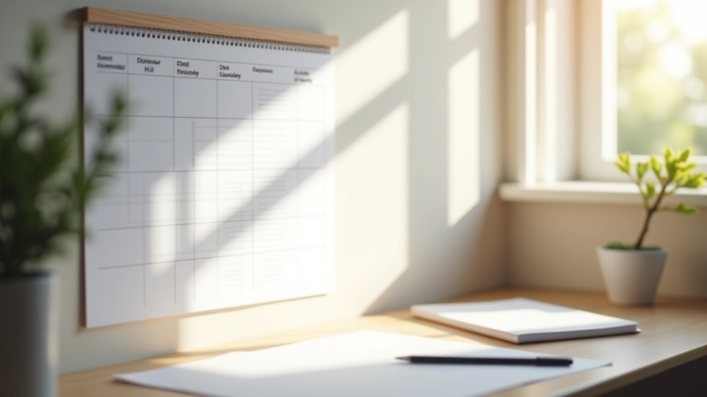 Calendrier et bloc-notes sur un bureau avec dates et rappels pour conservation de documents